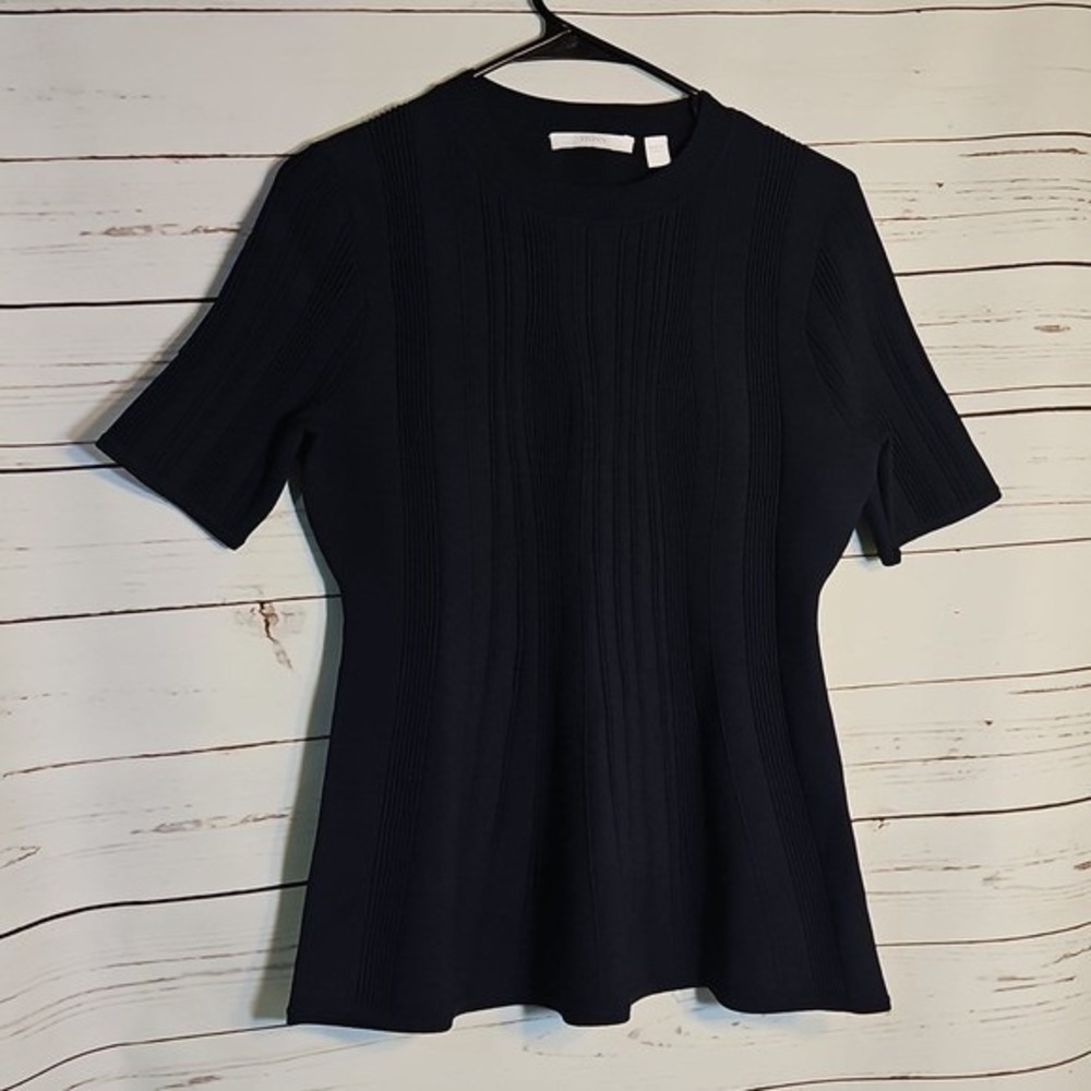 BOSS Hugo Womens Short Sleeve Ribbed Top Fitted Knit Shirt
